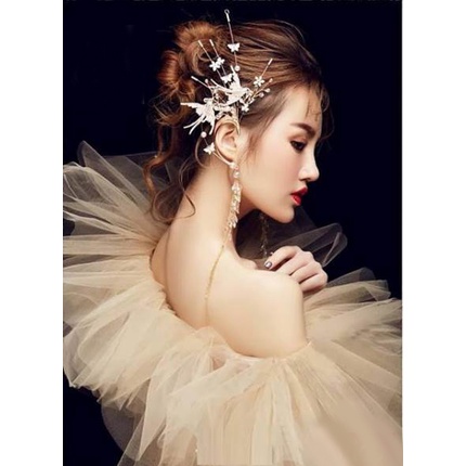 [ CẢ SET KÈM ỐNG TAY DÀI ] Quây voan ren lưới tutu chụp ảnh mẫu make up, beauty, váy concept xòe to bồng bềnh