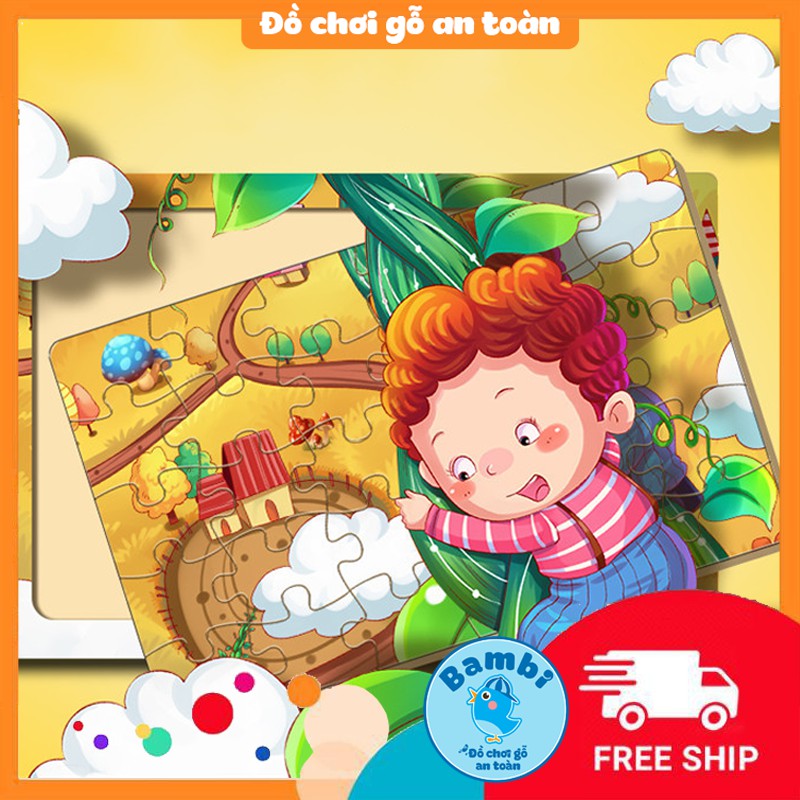 30 miếng] Đồ chơi tranh ghép hình gỗ puzzle - Bộ ghép hình - Tranh xếp hình