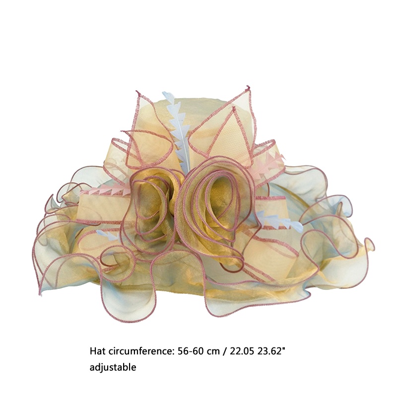 Nón Vành Rộng Đính Hoa Xinh Xắn Dành Cho Nữ