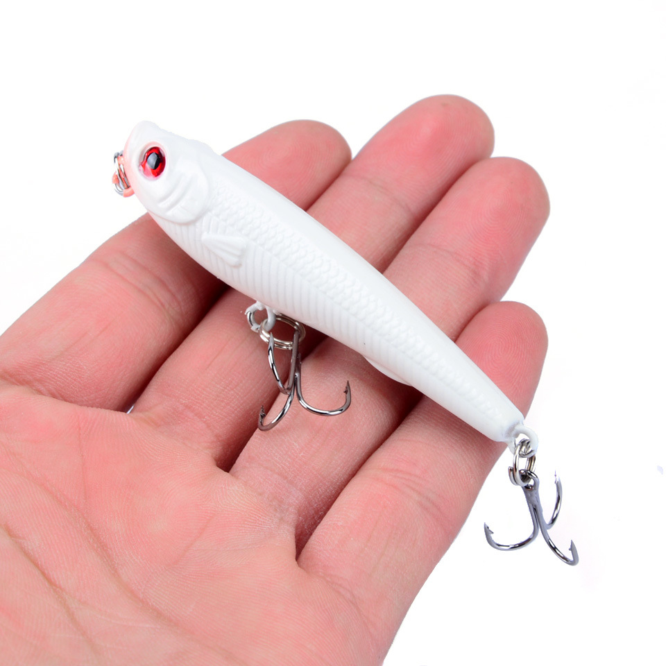 Mồi câu cá nổi Pencil bằng nhựa cứng ABS 6.5cm/7g 5 màu tùy chọn mắt 3D dùng để câu cá biển ngoài trời móc 6#
