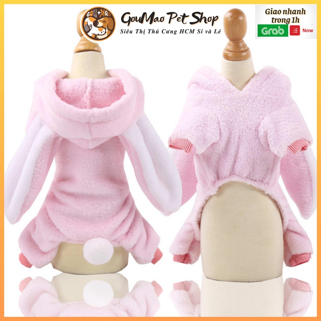 [Ảnh thật] QUẦN ÁO CHÓ MÈO : THỎ HỒNG CUTE - GOUMAO PET