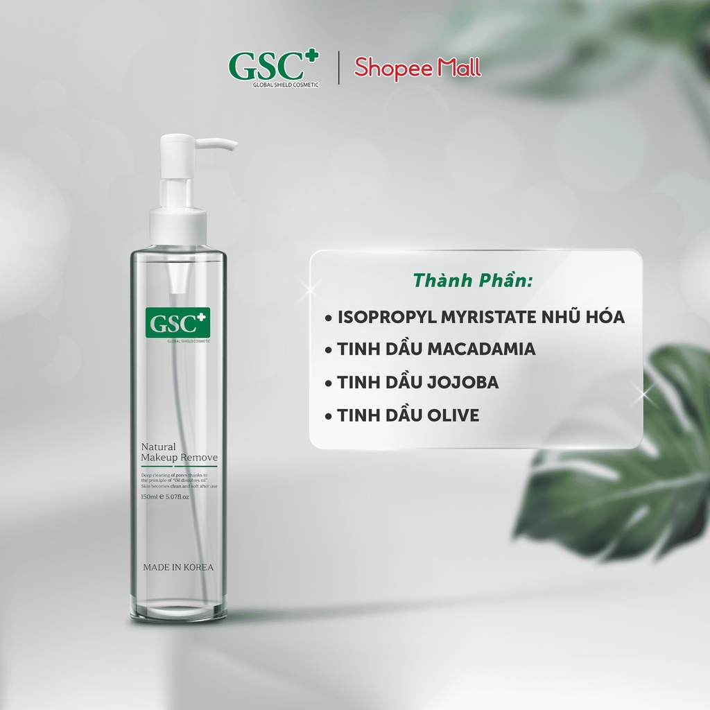 Dầu tẩy trang GSC 150ml cho mọi loại da đặc biệt da dầu mụn, không gây khô da