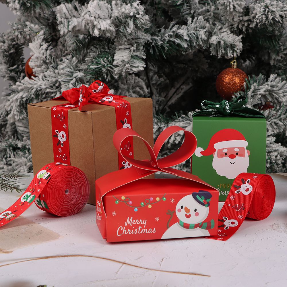Cuộn dây ruy băng trang trí giáng sinh 5 yards 9 màu lựa chọn