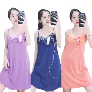 Đầm ngủ chất thun lạnh gợi cảm Anh Phúc + Đầm 2 Dây