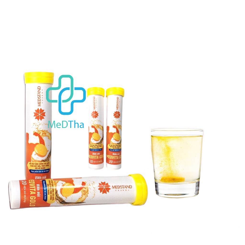 Viên Sủi Cam Đông Trùng Hạ Thảo Medvita Gold - Tăng Sức Đề Kháng, Tăng Cường Sức Khỏe, Giảm Căng Thẳng Mệt Mỏi