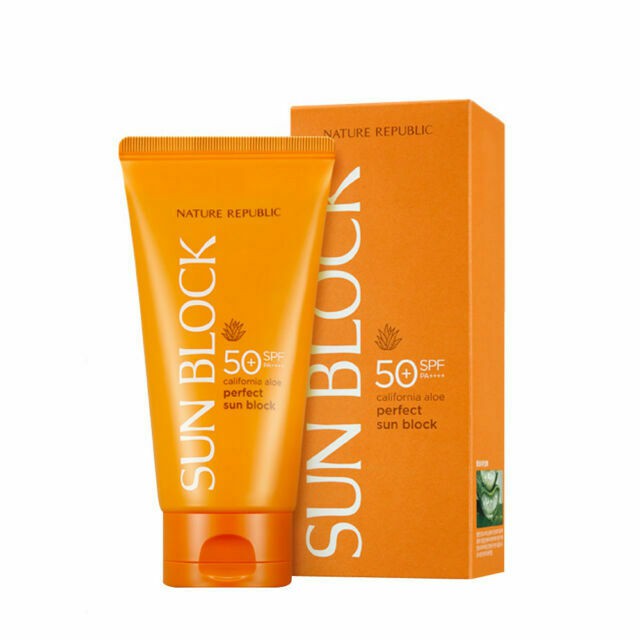 [Hàng Auth Hàn Quốc] Kem chống nắng nâng tông NATURE REPUBLIC California Aloe Daily Sunblock SPF50 Hàn Quốc 57ml