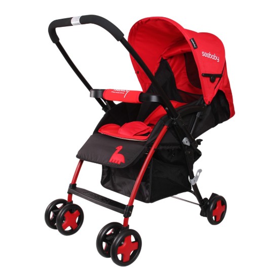 Xe đẩy trẻ em cao cấp 2 chiều 3 tư thế Seebaby T08 chính hãng màu đỏ