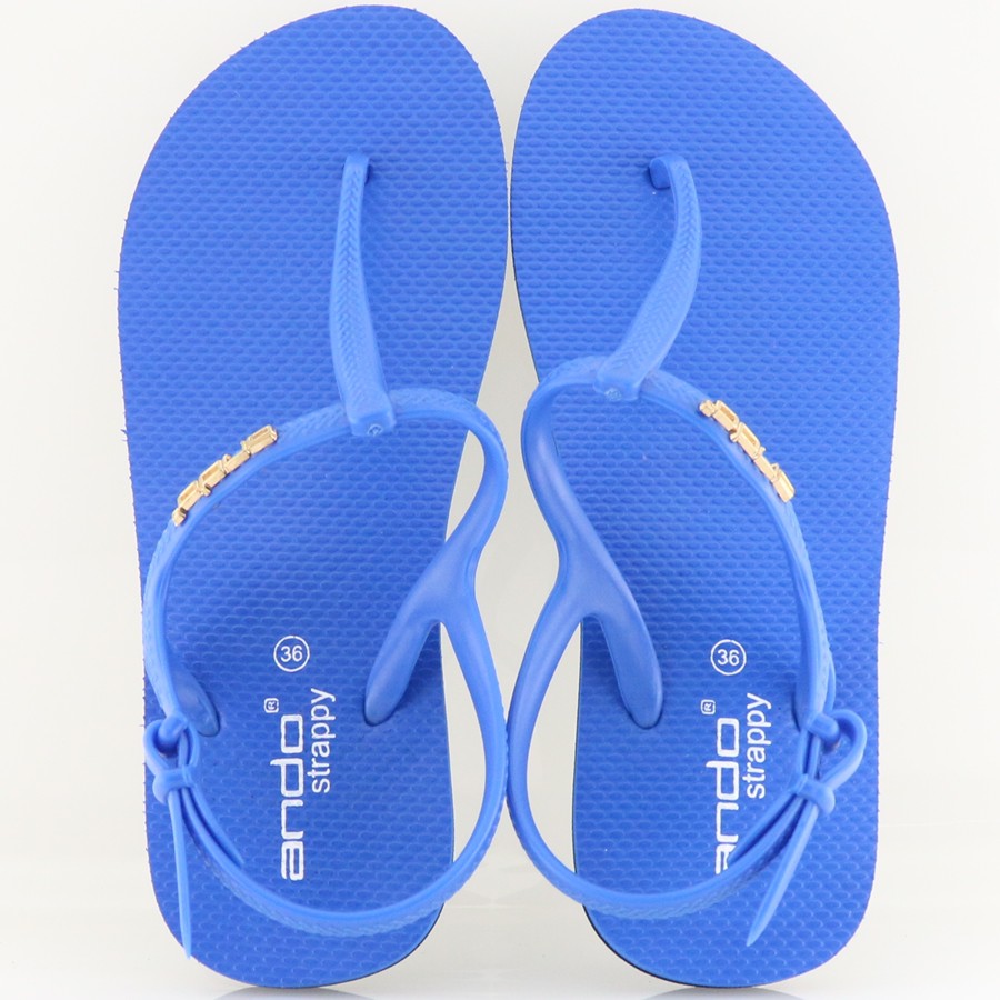 Giày Sandal Ando Surabaya 02 Màu Xanh Dương Phối Dây Thời Trang Cho Nữ