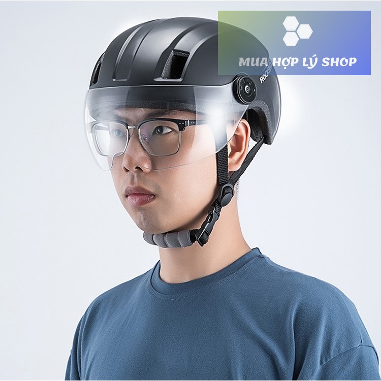 Mũ Nón Bảo Hiểm ROCKBROS Có Kính Chống Nắng Đi Xe Máy Xe Đạp Điện, An Toàn Nhẹ Nhàng Và Thoáng Khí