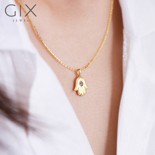 Mặt dây chuyền hình bàn tay đính 1 viên đá độc đáo Gix Jewel MDC04