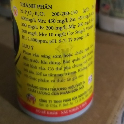 Phân Bón Vitamin B1 HVP , Super roots B1 Đậm Đặc, dinh dưỡng cho cây trồng