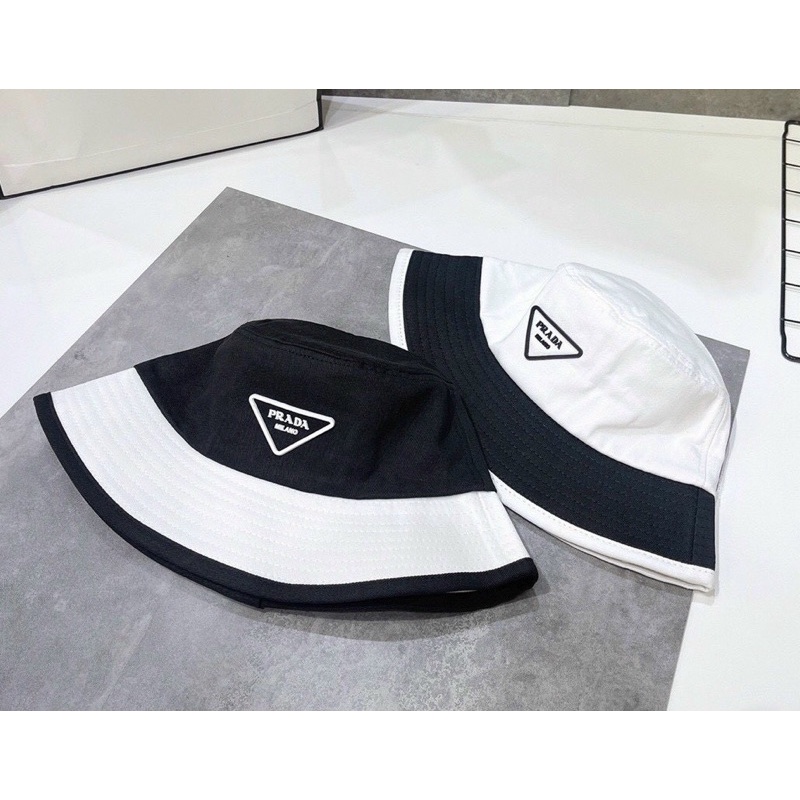 Mũ bucket phối màu - nón tai bèo phối màu logo Pra cực hot thời trang nam nữ