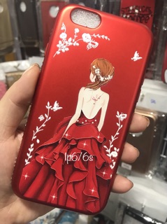 Ốp dẻo đính đá cô gái iphone 6/6s