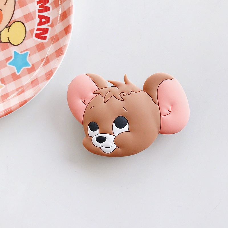 Giá đỡ điện thoại làm từ silicon có thể thu gọn họa tiết hoạt hình dễ thương