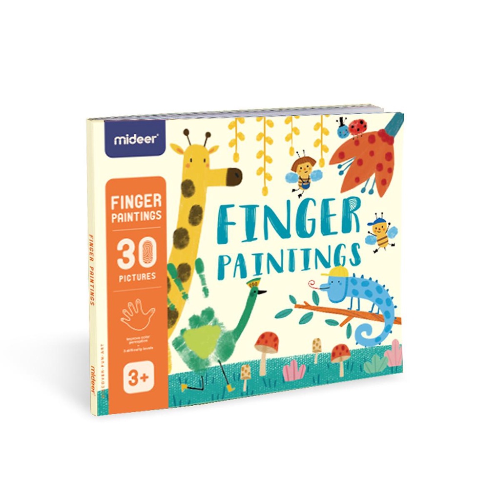 Tập Tranh Vẽ Bằng Tay Đã Có Sẵn Hình Nền Cho Bé - Mideer Finger Paint Art