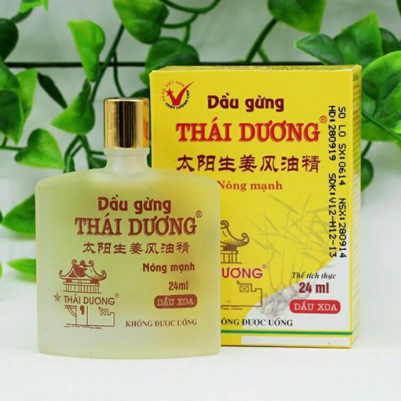 Dầu gừng Thái Dương xoa bóp giảm đau nhức vai gáy , giảm cảm , ngứa do côn trùng chai 24ml
