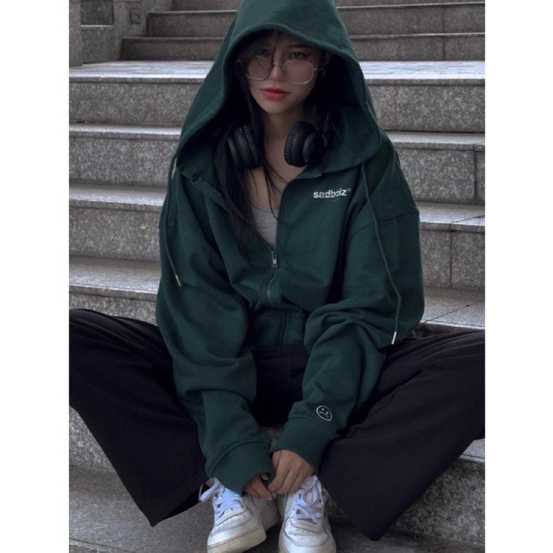 Áo khoác nỉ SADBOI tay ngực HT12