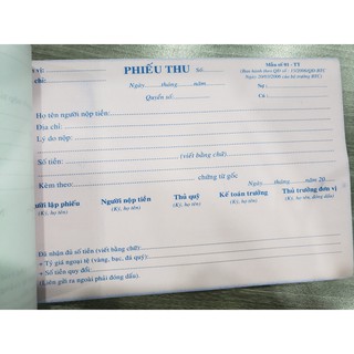 🌺[ SIÊU KHUYẾN MÃI ]Phiếu thu 2 liên/3 liên 50 bộ 13x19
