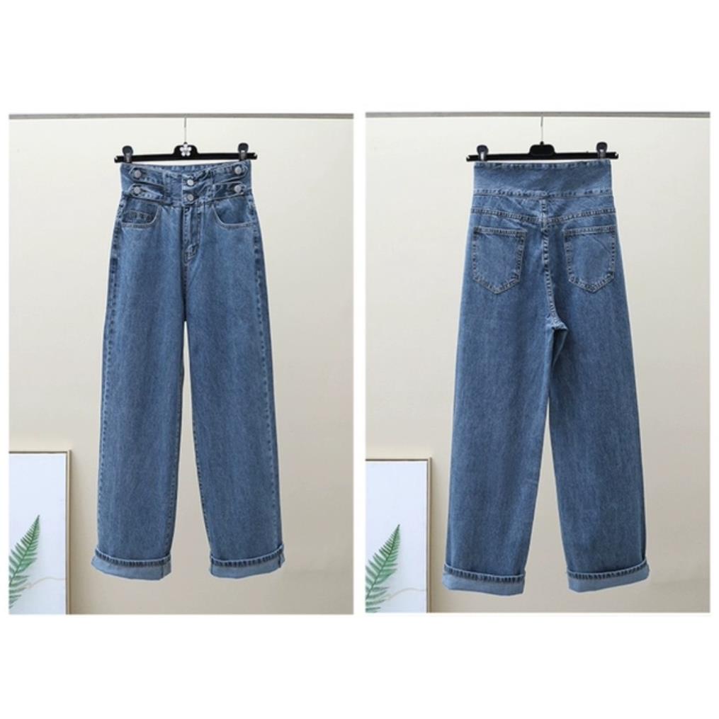 Quần bò baggy nữ quần jean baggy nữ quần jeans nữ cạp cao 3 size S M L hot 2022 SKShop22 | BigBuy360 - bigbuy360.vn