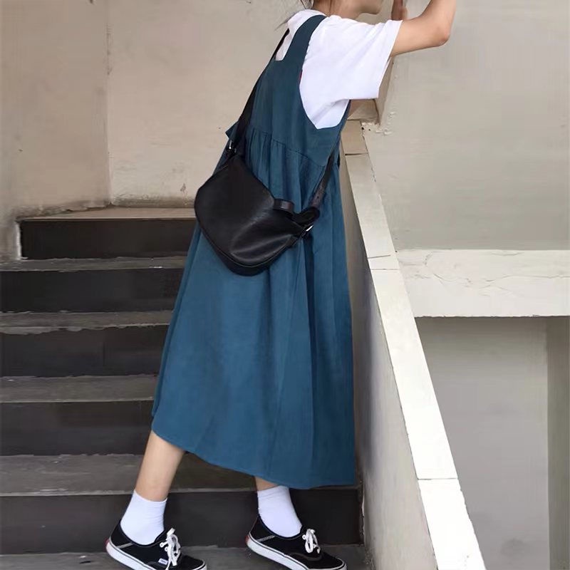 Set Áo Thun Và Đầm Yếm Thiết Kế Xinh Xắn Nữ Tính