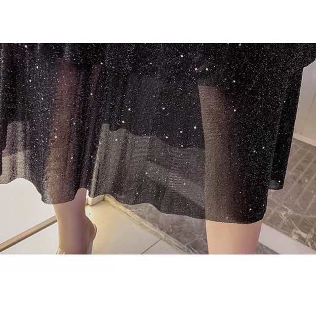 {Order bigsize,L-4xl}Váy cổ đáp chéo co dãn xoè tầng | BigBuy360 - bigbuy360.vn