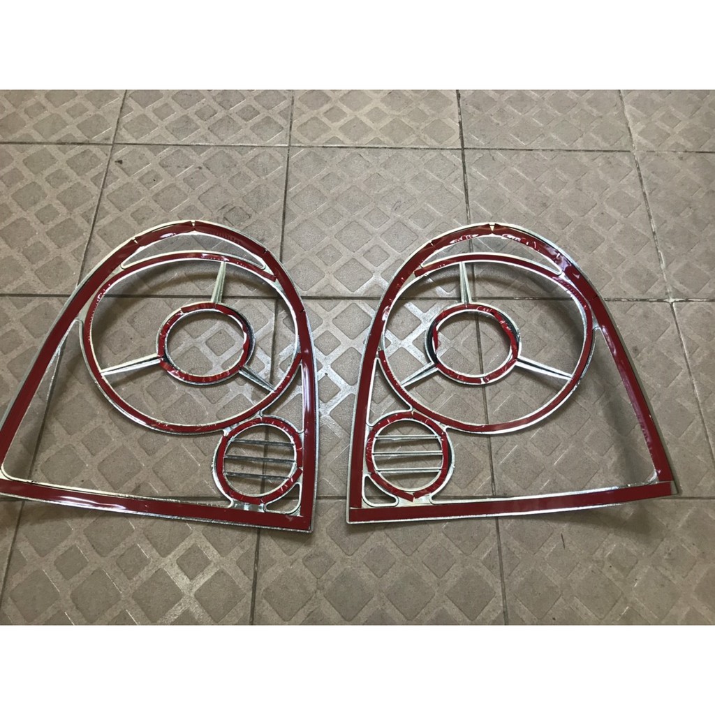 Ốp inox viền trang trí đèn hậu xe Chery QQ3 Giá bán tính 1 đôi