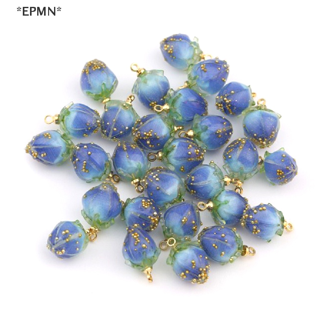 Mặt Dây Chuyền Hình Trái Dâu 3D Bằng Nhựa Resin Làm Trang Sức Thủ Công Diy