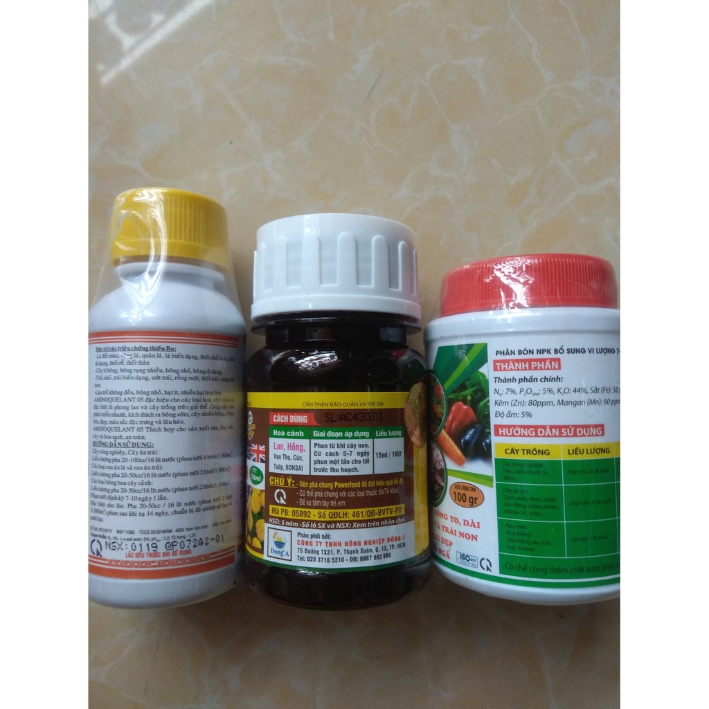 Bộ sản phẩm dưỡng cây chăm sóc hoa lan  - 100ml/chai