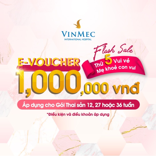 [HL-HP-PQ-HN-DN] [E-Voucher] Mã giảm 1,000,000đ cho gói Thai sản Vinmec (12 tuần, 27 tuần, 36 tuần) tại Vinmec