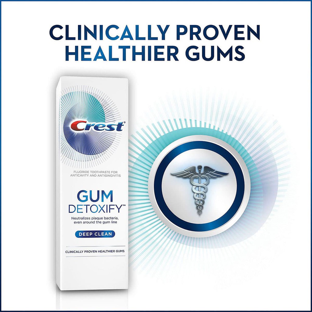 Kem đánh răng Crest Gum Detoxify Deep Clean Mỹ 116g Cam kết chính hãng
