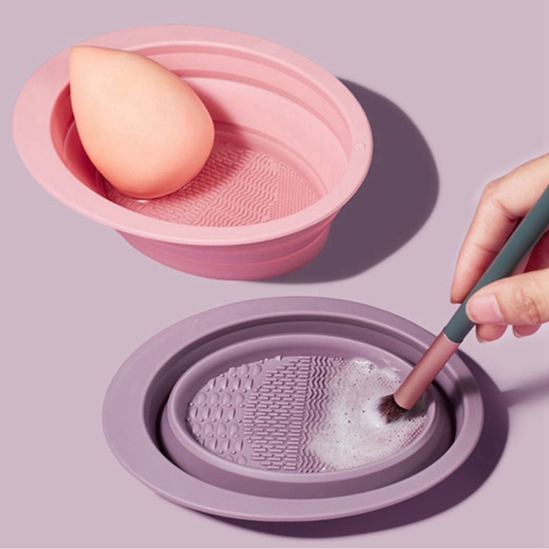 Miếng Silicone Vệ Sinh Cọ Trang Điểm Gấp Gọn Tiện Lợi