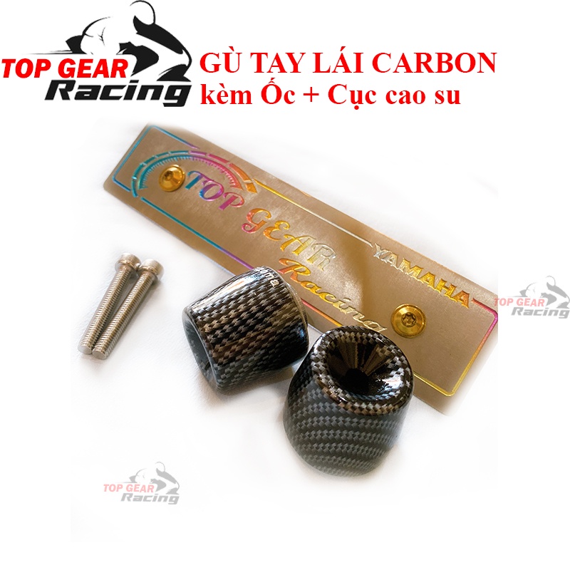 Gù Tay Lái Kiểu SH 350i Vân Carbon Kèm Ốc Gù Tay Lái Inox