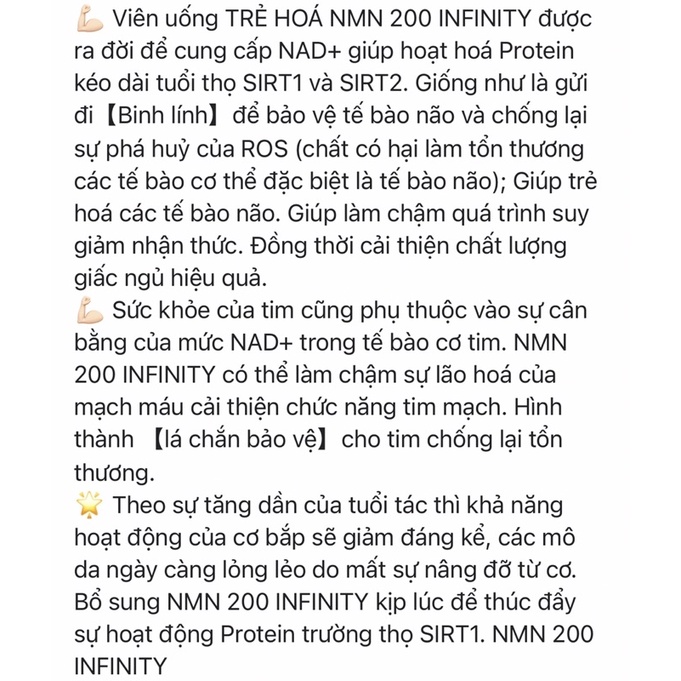 Viên Uống NMN 200 + INFINITY Nhật Bản