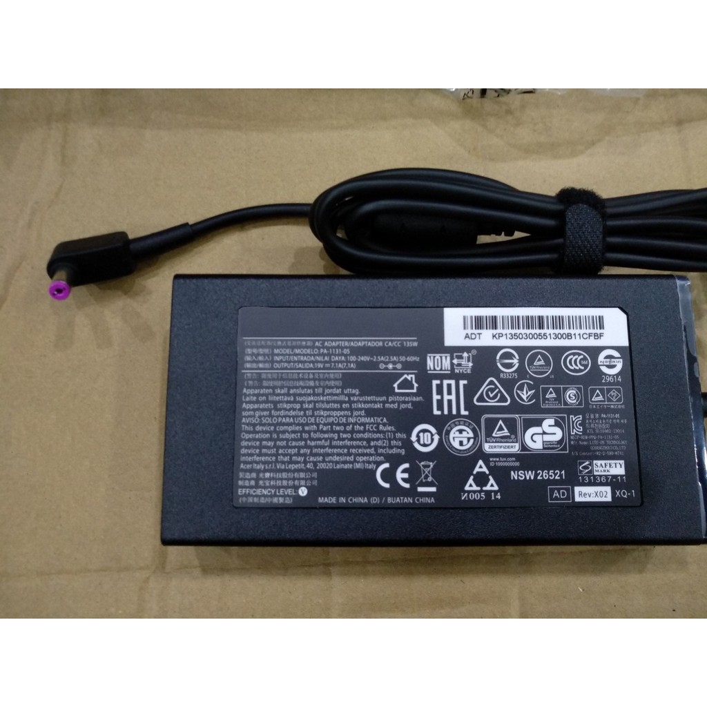 Sạc Laptop Acer Nitro 5 AN515-51,AN515-56 A515-58 Acer Aspire V3-772G 19.5V 7.1A 135W Hàng Nhập Khẩu Bảo Hành toàn quốc