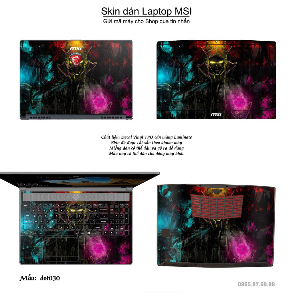 Skin dán Laptop MSI in hình Dota 2 _nhiều mẫu 5 (inbox mã máy cho Shop)