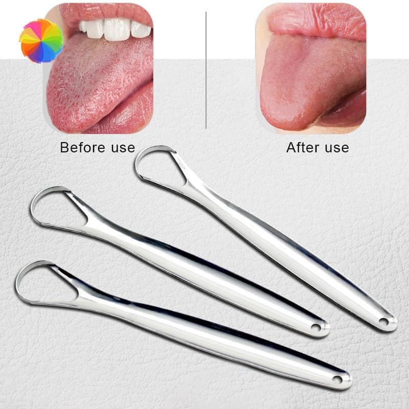 Cạo lưỡi, Dụng cụ vệ sinh lưỡi inox cao cấp kèm hộp - Giúp loại bỏ vi khuẩn, giảm hôi miệng, tăng vị giác-CHÍNH HÃNG