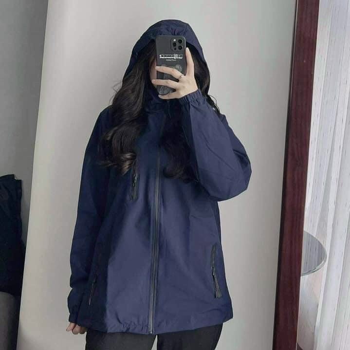 Áo khoác gió nam nữ, áo khoác dù chống nước nhẹ, mã AKG1, mầu đen, ghi, xanh than