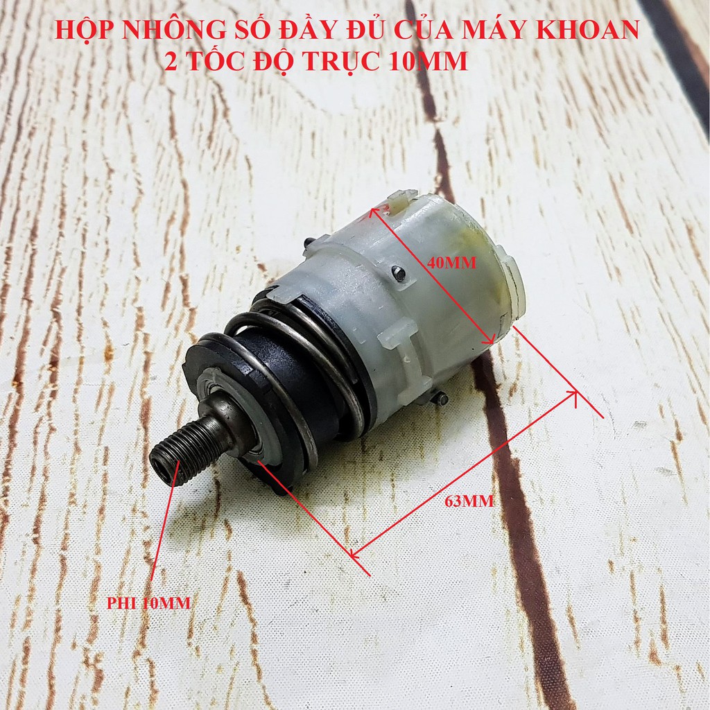 SV Bộ nhông, hộp số máy khoan 2 tốc độ trục 10mm