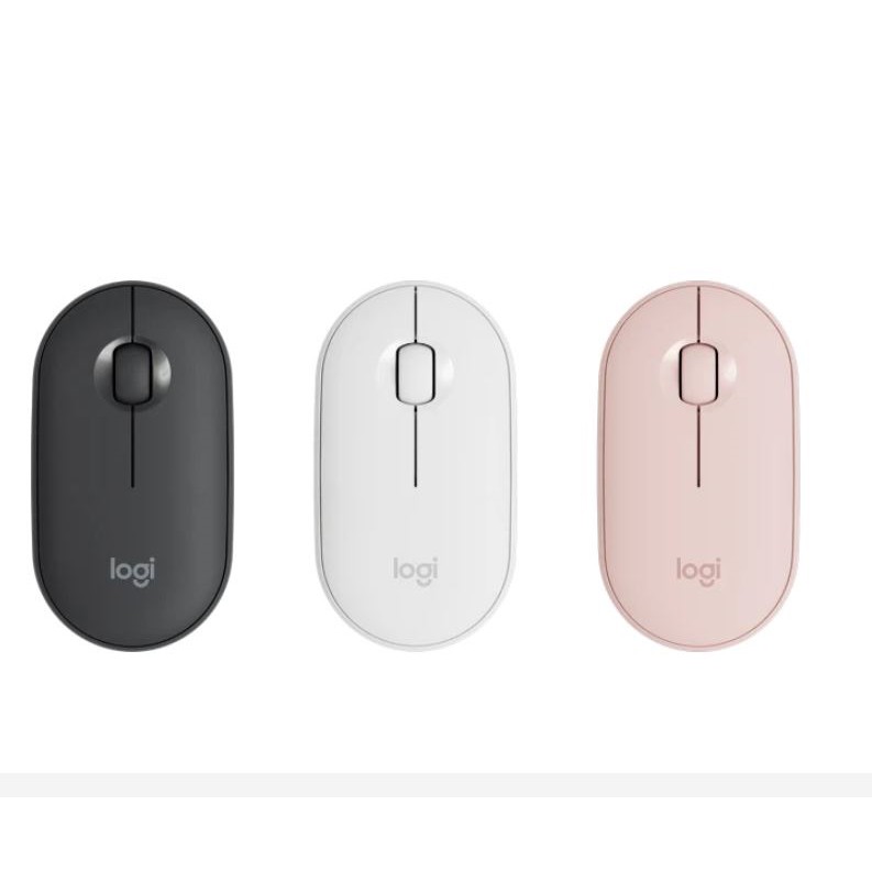 Chuột không dây Logitech Pebble M350 (Trắng/Đen/Hồng) Kết nối Bluetooth hoặc đầu thu 2.4 GHz