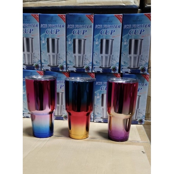 Ly Giữ Nhiệt 7 Màu Titan Tặng Túi Ống Hút Cọ Rửa.