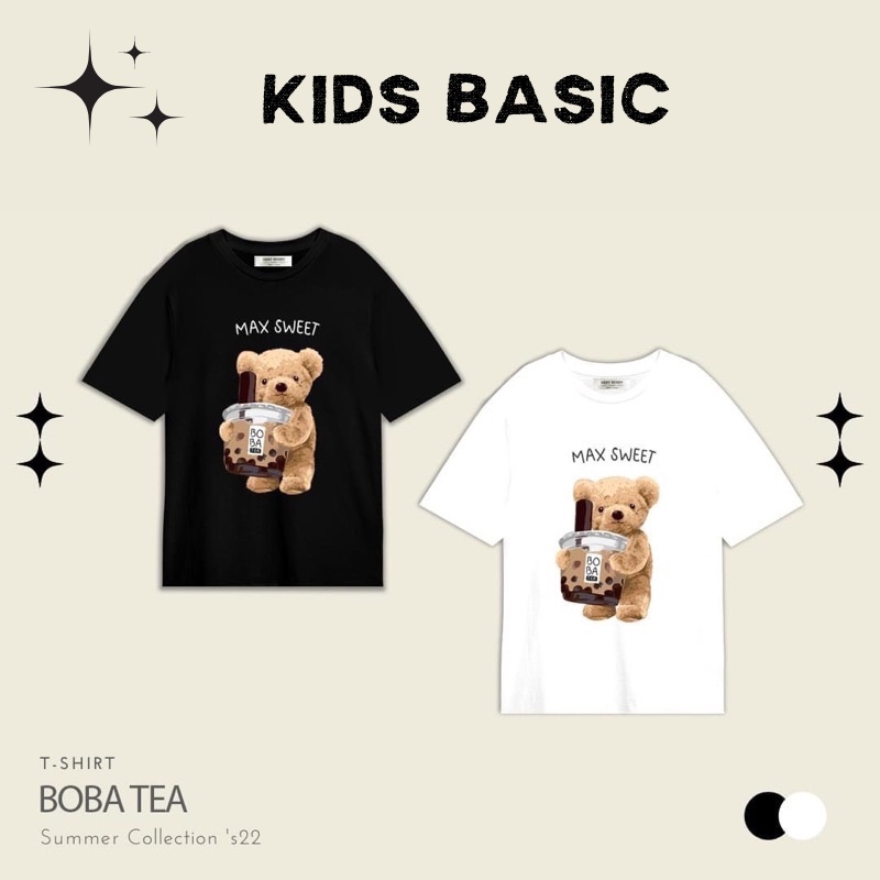 Áo thun tay lỡ unisex cho bé trai, bé gái, chất liệu 100% cotton thoáng mát nhiều size nhiều mẫu, kids_basic97