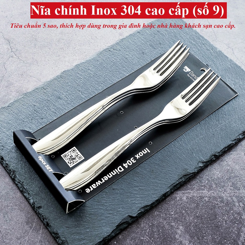 Bộ 6 nĩa inox 304 DandiHome 2020 cao cấp, sang trọng, tinh tế