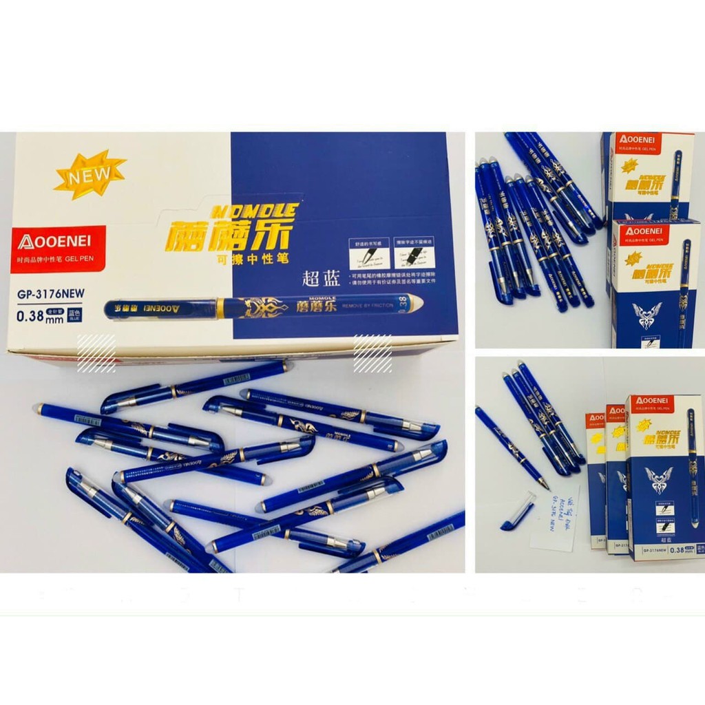 [ VPP Brendo ] - Bút gel tẩy (12cây/hộp) màu xanh và tím
