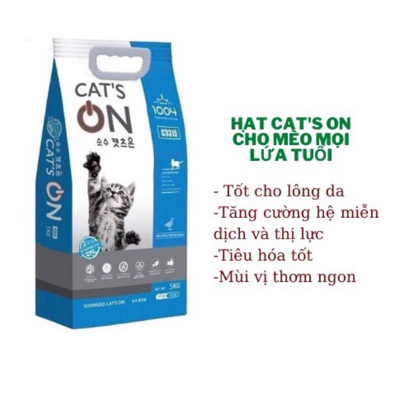 Hạt thức ăn mèo Cat's ON 5kg - Hạt khô Cat On nhập Hàn Quốc chính hãng