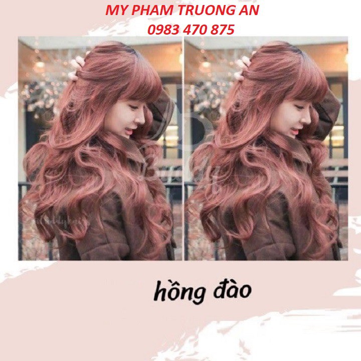 Thuốc nhuộm phủ bóng màu hồng đào, nhuộm phủ bóng hàn quốc 5D