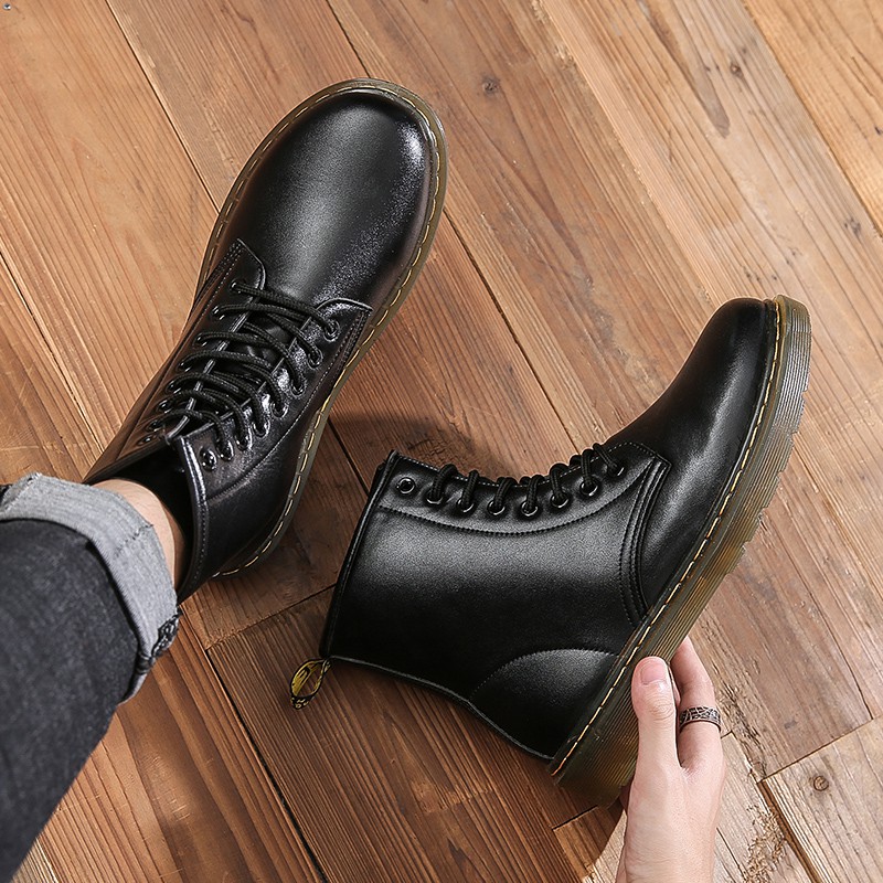 Winter boots high cut shoes yellow boots kasut boots Boots for men boots  booties Martin boots Ankle Boots high boots Martin boots black boots Chelsea boots Korean boots Waterproof boots men black boots for men Leather boots men boots Motorcycle boots men