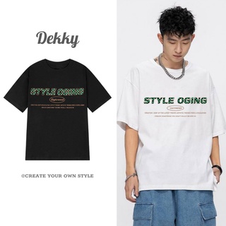 Áo phông form rộng nam nữ dekky thun oversize cotton 100% co dãn 4 chiều chữ style