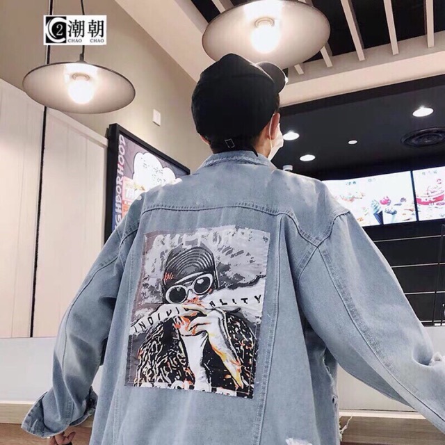 ÁO KHOÁC JEANS NAM form oversize cực chất