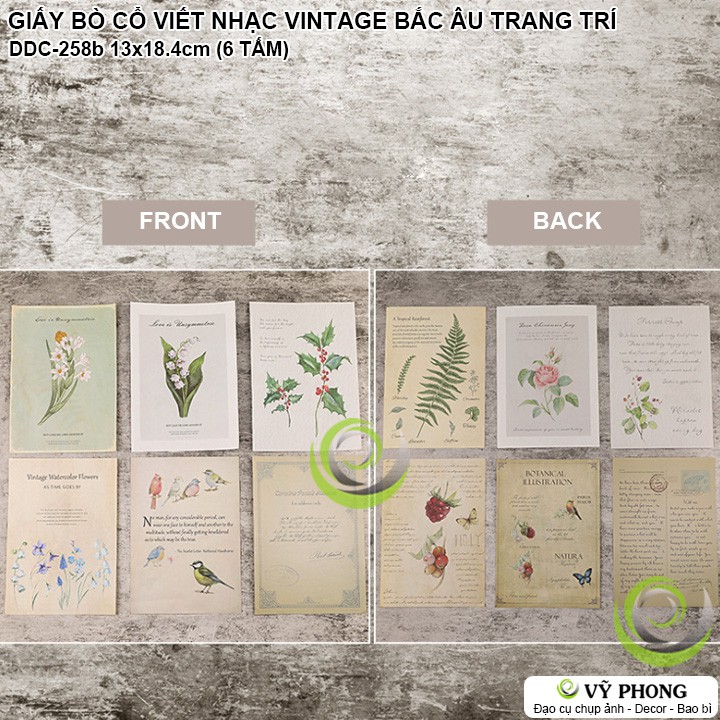 GIẤY BÒ CỔ VINTAGE GIẤY CRAFT CỔ BẮC ÂU PHỔ NHẠC TRANG TRÍ CHỤP HÌNH ĐẠO CỤ CHỤP ẢNH SẢN PHẨM INS DDC-258