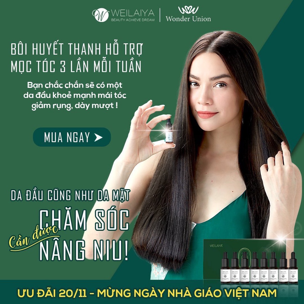Serum huyết thanh mọc tóc Weilaiya HOKA ngăn ngừa rụng và kích thích mọc tóc nhanh chóng 8 lọ 5ml